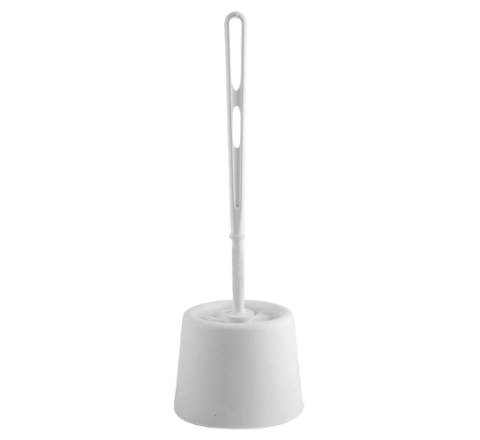 Toilet Brush with Holder White