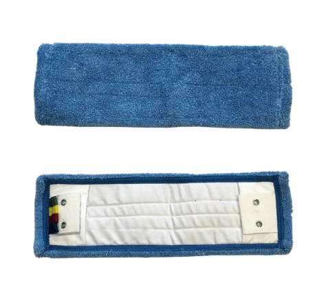 40cm Flat Mop Microfibre Blue With Coloured Tags
