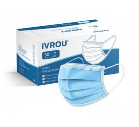 50 Disposable Masks 3ply IVROU IR-1091