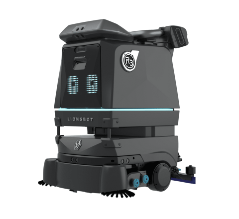 R3 Scrub Pro LionsBot Robotic Automated Scrubber Dryer