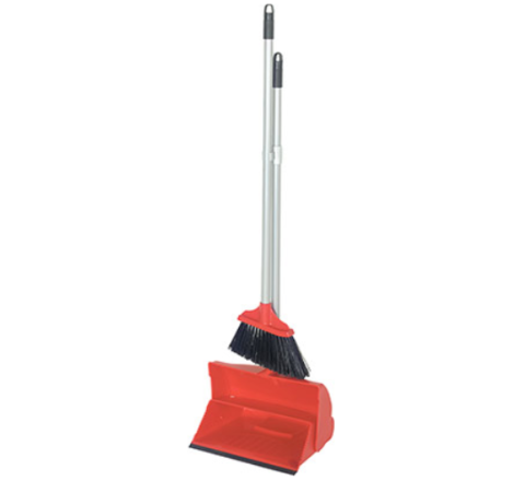 Red Lobby Dust Pan and Brush Set