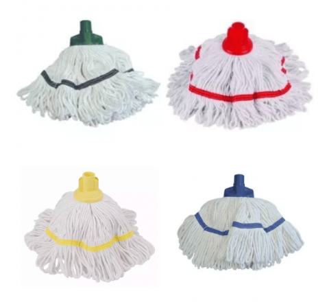 Washable Color Coded Socket Mops With String Band
