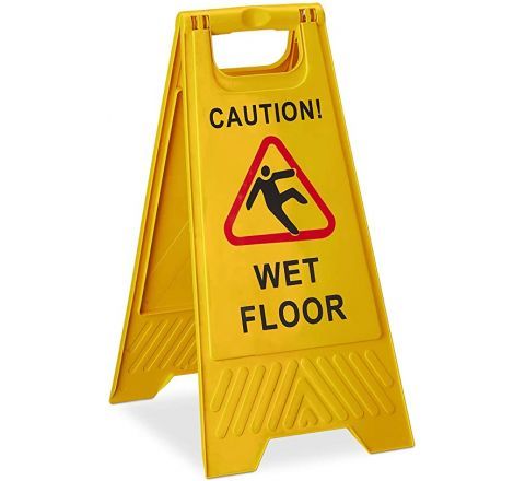 Yellow caution Board